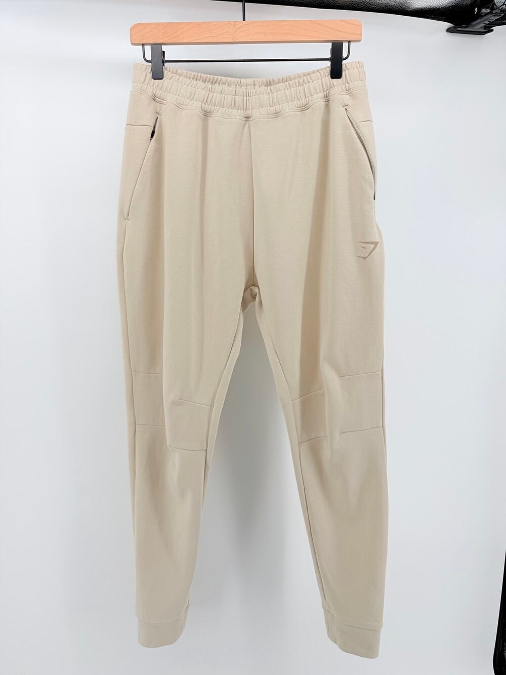 Gymshark Rest Day Knit Joggers Beige Men's M Gorpcore Athleisure Minimalist